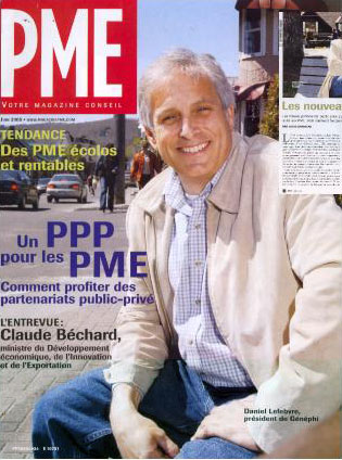 Revue PME Juin 2005 - Généphi et Daniel Lefebvre